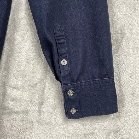 J. Jill Denim Stretch Shirt Dress Long Sleeve Size L Blue - Picture 5 of 8